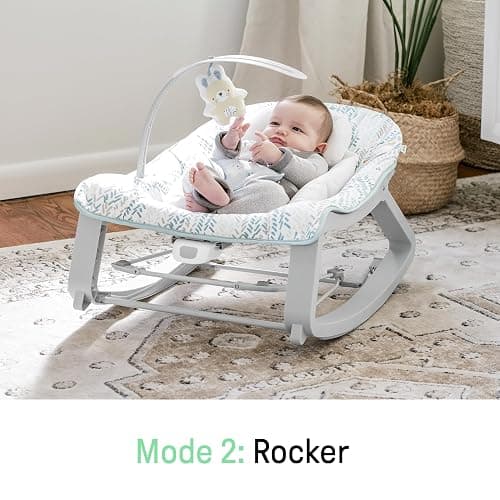 Ingenuity Keep Cozy 3-in-1 Grow with Me Vibrating Baby Bouncer Seat & Infant to Toddler Rocker, Vibrations & -Toy Bar, 0-30 Months Up to 40 lbs (Spruce) thumbnail 6