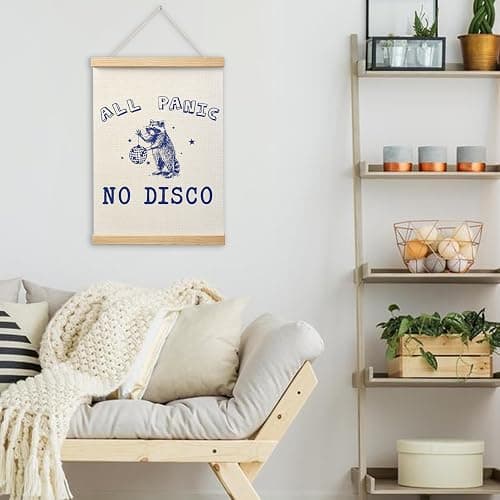 OJMFHEGEE Funny Retro Raccoon Meme Wall Art Poster 12x16 in, All Panic No Disco Weird Trash Panda Racoon Mental Health Wall Decor Artwork Prints for Home Bedroom Living Room Office thumbnail 3