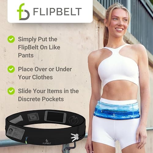 FlipBelt Zipper Running Belt, Waist Pack for Fitness and Running, US Company thumbnail 5