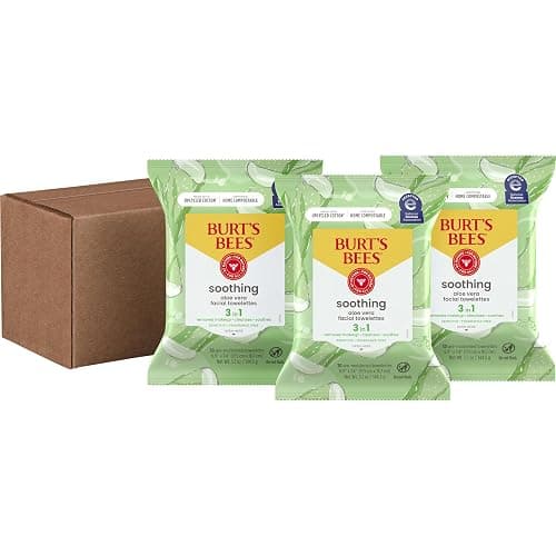 Burt's Bees Aloe Vera Face Wipes, for Sensitive Skin, Soothing Makeup Remover & Facial Cleansing Towelettes, 30 Ct. (3-Pack) thumbnail 13