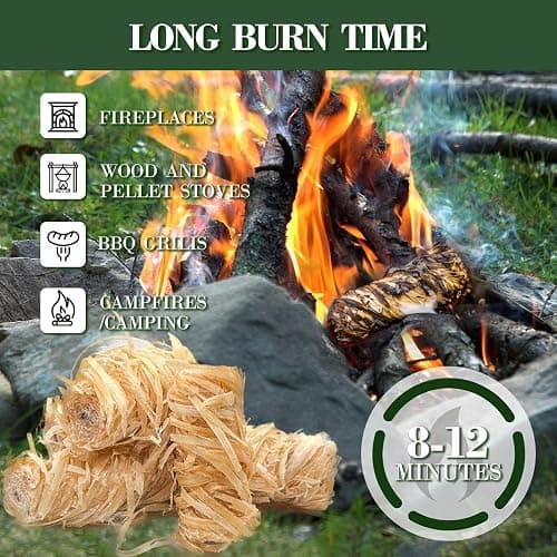FYSFLYA 150PCS Fire Starter-Natural Fire Starters for Campfires, BBQ, Fireplaces, Barbecues, Chimneys, Fire Starters for Pizza Ovens, Fireplaces, Grills and Other Scenarios, Charcoal Starters thumbnail 5
