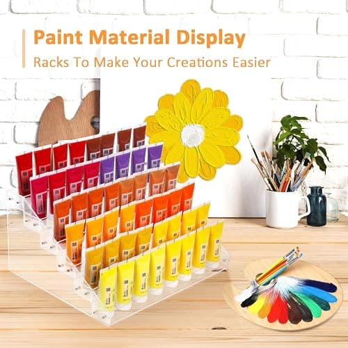 AumVum 6-Tier Nail Polish Organizer Rack, Acrylic Display Stand Holder for Nail Paint, Tattoo ink, Essential Oil, Sunglasses Storage for Salon Vanity Table, Home Decor, Holds 72 Bottles thumbnail 3