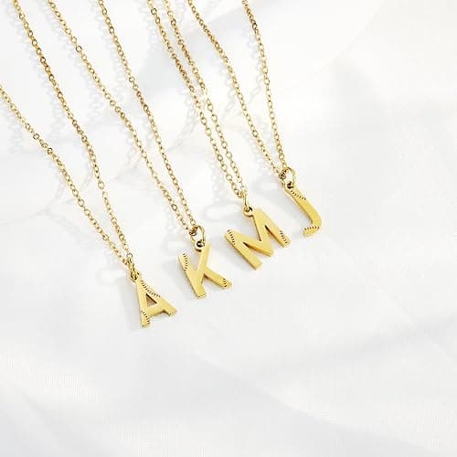 Softball Initial Necklace for Women, 18K Gold Plated, A-Z Letter Pendant | Softball Jewelry, Sports Accessories, Christmas Gift for Girlfriend Daughter thumbnail 5