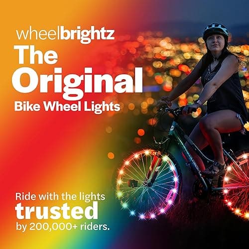 Brightz WheelBrightz LED Bike Wheel Lights - 2025 Edition with Superior Straps & LED-Weatherproof Shield! 14 Colors - Unmatched Durability, Visibility & 48+ Hours of Dazzling Illumination thumbnail 3