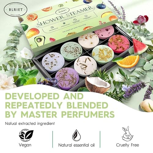 BLRIET Shower Steamers Aromatherapy Stocking Stuffers Christmas Gifts for Women 8 PCS, Shower Bombs Gifts for Mom with Lavender Fruit Natural Essential Oils, Self Care Gifts for Women & Lover thumbnail 4