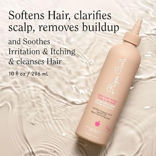 Rizos Curls Apple Cider Vinegar Scalp & Hair Rinse, Clarifies to Remove Product Buildup, Balance Oils, Revive Hair & Scalp, Enhances Softness & Shine, 10 oz thumbnail 2
