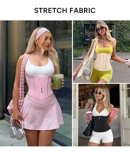 Nebility Waist Trainer for Women Corset Shapewear Tummy Control Faja Body Shaper Waist Cincher with Adjustable Strap thumbnail 5