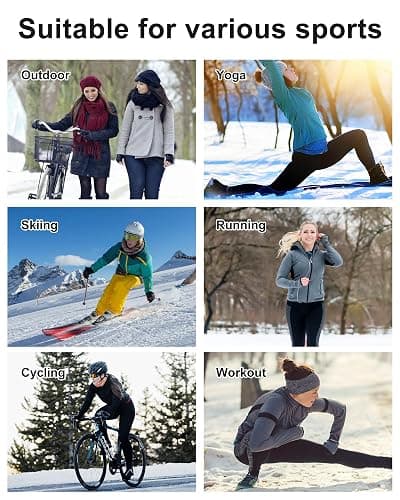 CL convallaria Women Thermal Tops Fleece Line Athletic Long Sleeve Thermal Vest Compression Baselayer Workout Shirts Soft and Warm Gear thumbnail 7