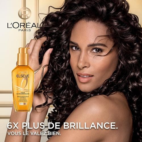 L'Oréal Paris - Elseve Huile Extraordinaire - Soin Sublimateur Universel Nourrissant Multi-Usages - Sans Rinçage - Enrichi en Huiles Rares de Marula & Camélia - Tous Types de Cheveux Secs - 100 ml thumbnail 2