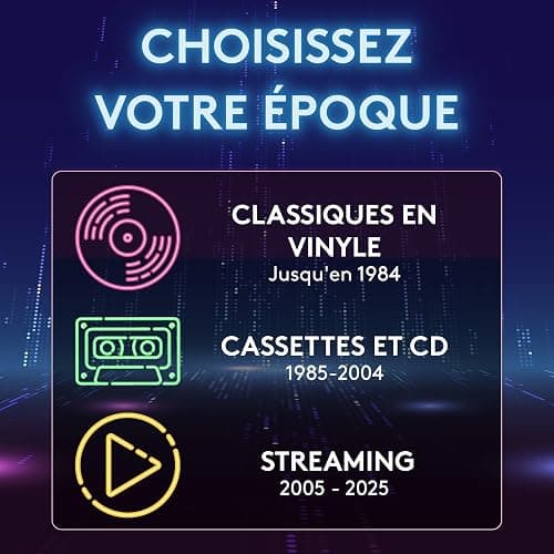Hitster - Clash des Générations – Jeu de Société - 2-10 Joueurs - 16 Ans + | Jeu Musical avec 420 Hits, 3 Epoques - Vinyle, Cassette, Streaming - Jeu de Cartes - Soirées, Famille, Adultes - 30 Min, FR thumbnail 4
