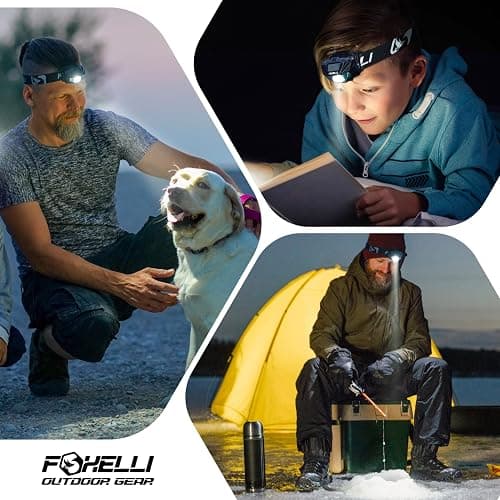 Foxelli USB‑C Rechargeable LED Headlamp – Ultra‑Light 2.4 oz & Bright 180 Lumens – Red/White Light, 5 Modes, IPX5 Waterproof, 40 h Runtime for Trail Running, Camping, Hiking thumbnail 5