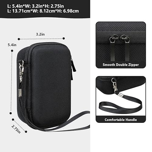 Supmay Hard Carrying Case for Canon PowerShot SX740 HS/ SX730 HS/ SX720 HS/ SX620 HS/ G7 X Mark III/ G7 X Mark II Digital Camera, Storage Holder Travel Bag with Mesh Pocket for Battery Pack, Black thumbnail 5