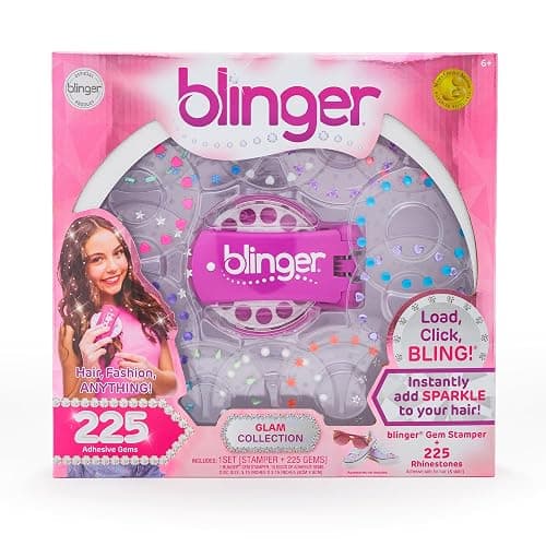 Blinger Ultimate Set, Glam Collection, Comes with Glam Styling Tool & 225 Gems - Load, Click, Bling! Hair, Fashion, Anything! (Amazon Exclusive) - Image 1