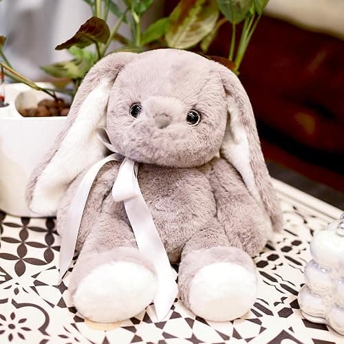 uoozii Warmable Bunny Stuffed Animal - Microwavable 12" | 2 Pounds Unscented Weighted Stuffed Animals Non-Shedding Bunny Plush Coolable & Heatable Warm Gifts for Kids & Adults thumbnail 4