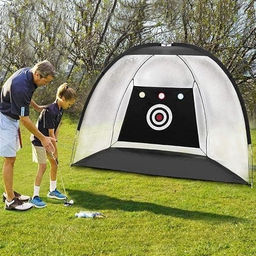 Golf Net, Easy POP UP Golf Practice Hitting Nets with Turf Mat, Easy to Install 10x7.5FT All in 1 Hitting Aid Backyard Driving Chipping Swing Training, Idea Gifts for Men thumbnail 7