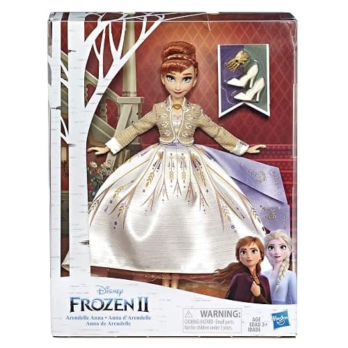 Disney Frozen Arendelle Anna Fashion Doll with Glittery White Travel Dress Inspired by Frozen 2 - Toy for Kids Ages 3 & Up thumbnail 2