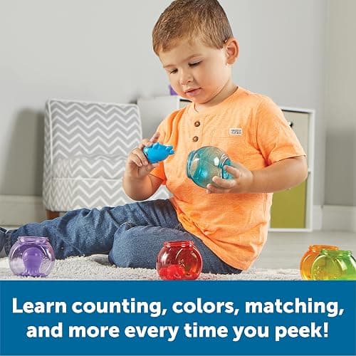Learning Resources Peekaboo Fishbowl Friends - Counting and Fine Motor Skills, Water and Bathtub Toys, Toddler Games, Preschool Activities, Math Manipulatives, Gifts for Boys and Girls thumbnail 3