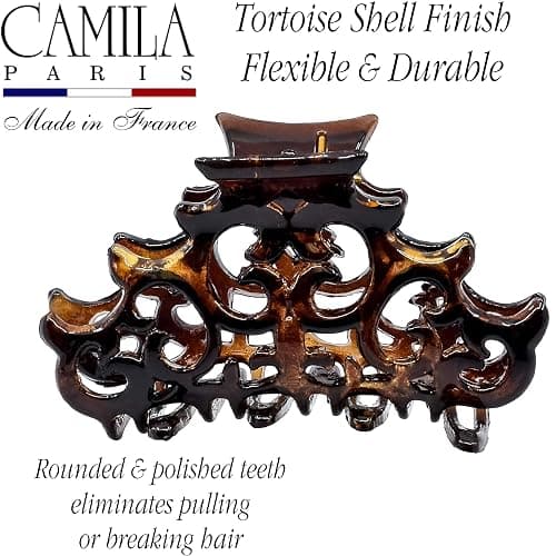 Camila Paris NV105 French Hair Clip for Women, Girls Hair Claw Clips Jaw Fashion Durable and Styling Hair Accessories for Women, Strong Hold No Slip Grip, Made in France thumbnail 7