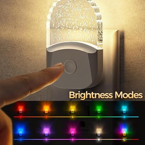 Night Lights Plug Into Wall [2 Pack], Color Changing Night Light for Kids, 8-Color RGB LED Nightlight with Dusk to Dawn Sensor for Bathroom Decor, Children Room, Gift thumbnail 2