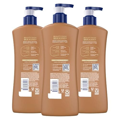 Vaseline Cocoa Radiant Body Lotion for Dry Skin + Cocoa Butter 20.3oz 3ct | Body moisturizer provides 72HR moisture with Ultra-Hydrating Lipids & Pure Cocoa Butter for a healthy glow, Intensive Care thumbnail 2