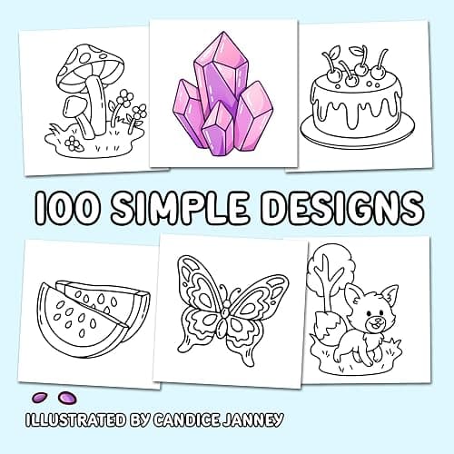 100 Bold Coloring Book: Simple, Easy, and Large Print Designs for Adults and Kids with Animals, Flowers, Food, and More! (Bold and Easy Coloring Books) thumbnail 2