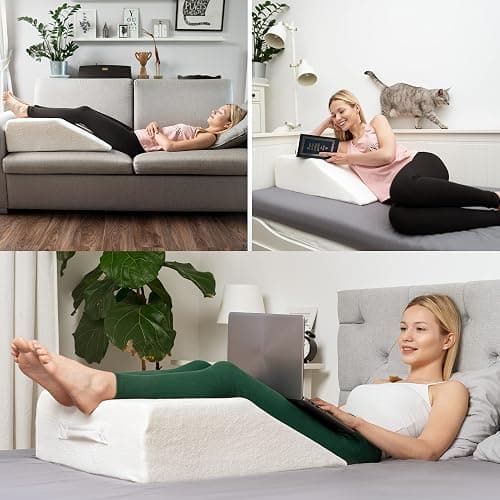 Dreamzie Ergonomisches Venenkissen Beinhochlagerungskissen Made in EU und Oeko TEX - Beinkissen Memory-Schaum - Beinauflage Atmungsaktiv Waschbar Hypoallergen thumbnail 6