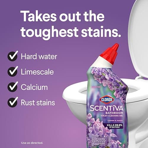 Clorox Scentiva Bathroom Toilet Cleaning Gel, Lavender and Jasmine, 24 Fluid Ounces (Pack of 2) thumbnail 5