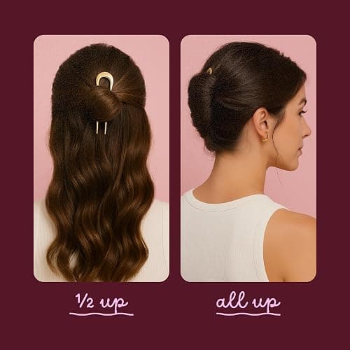 Cobana French Hair Pin – Gold Metal Hair Accessory for Buns, Twists & Updos – Hair Pin for Thick Hair – Sleek, Durable Styling Clip for Women thumbnail 4