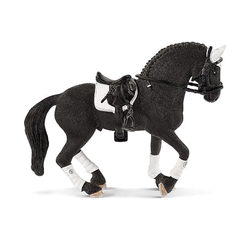 Schleich Horse Club - 4-Piece Tournament Riding Stallion Playset - Realistic Black Horse Figurine with Riding Accessories for Girls and Boys - Screen-Free, Imaginative Play for Kids 5+ | 42457 | Horse Figurine, Equestrian Toy for Girls 5+, Realistic Horse Toy, Screen-Free Imaginative Pretend Play, Party Gifts - Image 1
