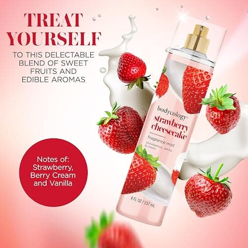 Bodycology Long-Lasting Fragrance Body Mist, Strawberry Cheesecake, 8 fl oz thumbnail 2