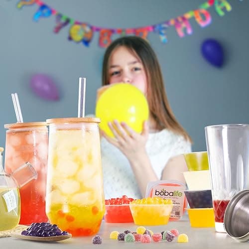 Bobalife Peach Flavoured Popping Boba 40 Servings (1.6kg), Fruit Juice Filled Boba Pearls for Bubble Tea, Iced Drinks, Desserts, Cocktails & Slush | Low Fat, Gluten-Free & Vegan thumbnail 6