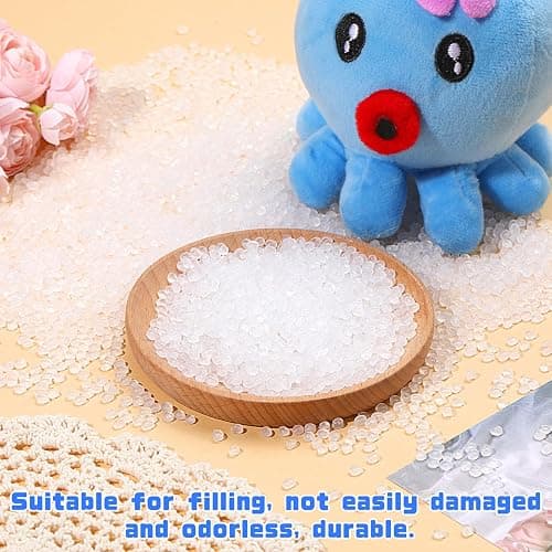 FTEVEN 150g/5.29oz Weighted Stuffing Beads, Poly Pellets Weighted Beads | Premium Plastic Weight Stuffed Beads, Weighted Stuffing Bead with Black Eyes for Stuffed Animals, Bean Bags DIY Crafts thumbnail 4
