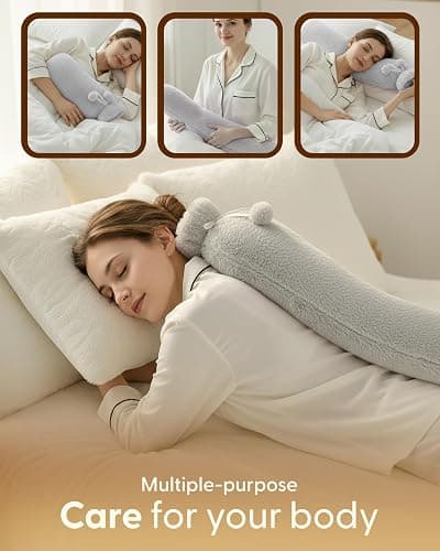 KEPLIN Extra Long 2L Hot Water Bottle with Super Soft Fleece Cover, Durable Natural Rubber, Long Lasting Warmth for Neck, Back & Body, Winter Comfort - Grey thumbnail 8