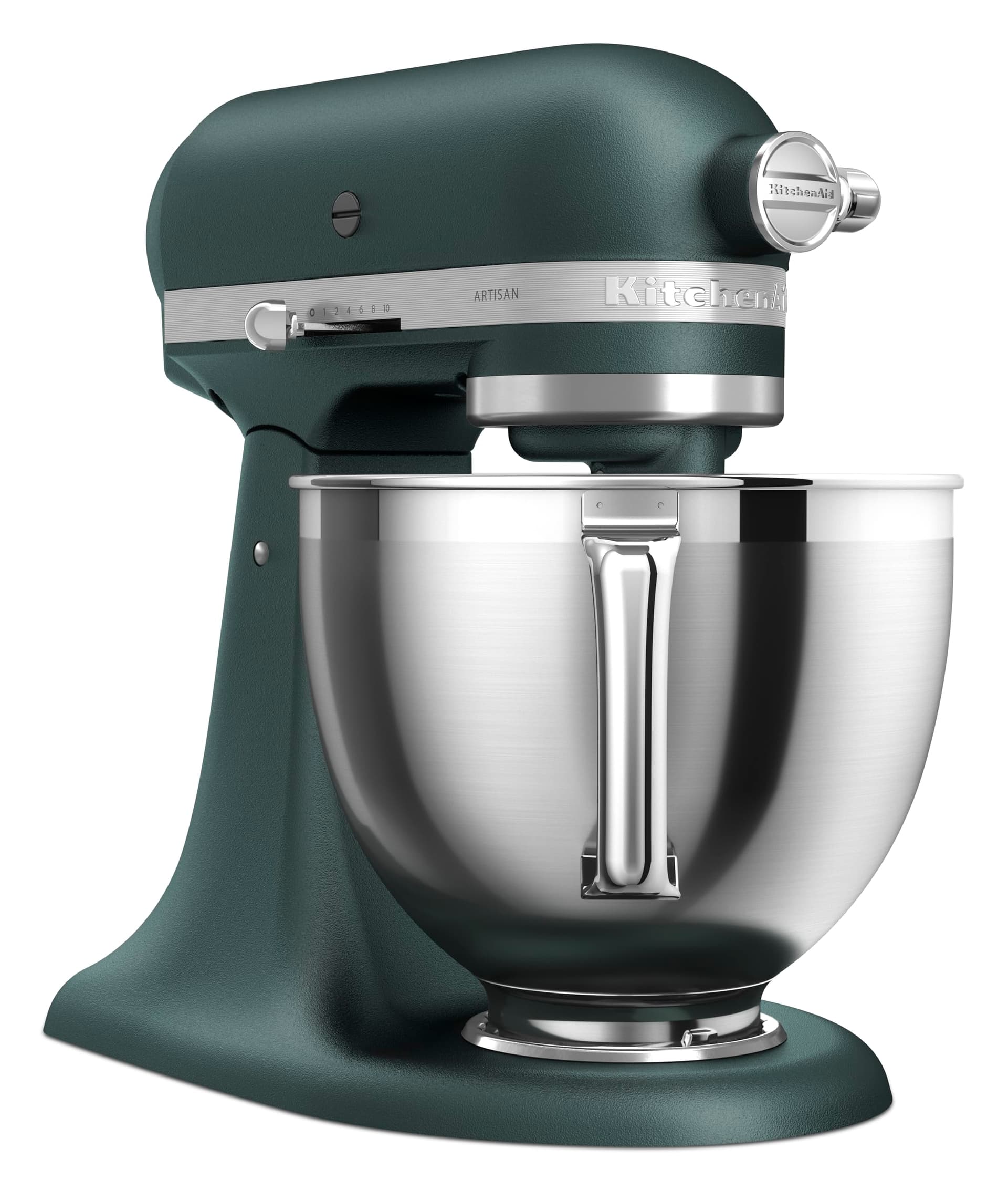 KitchenAid Pebbled Palm KSM195 300W 10 Speed Tilt-Head Stand Mixer, Scraper, Whisk, Flex Edge Beater, Pastry Beater, Dough Hook, 4.7L & 2.8L Stainless Steel Bowls, Pouring Shield thumbnail 4