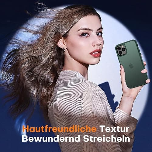 Andwing Coque Mat pour iPhone 11 Pro-5.8 Pouces,[Toucher Doux et Soyeux],Étui Housse Translucide Dos Mat Fine pour iPhone 11 Pro Case,Anti-Chocs,Ultra Fine et antidérapante,Anti-Rayures,Vert. thumbnail 6