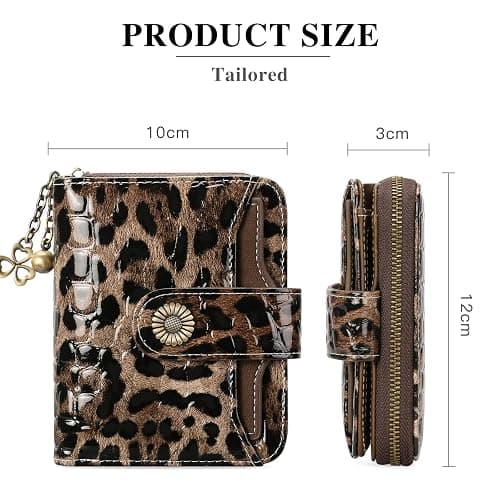 SENDEFN Geldbörse Damen Klein,Geldbeutel Frauen Leder, mit Münzfach Kleines Zipper Brieftasche Kartenhalter mit RFID Blocker thumbnail 3