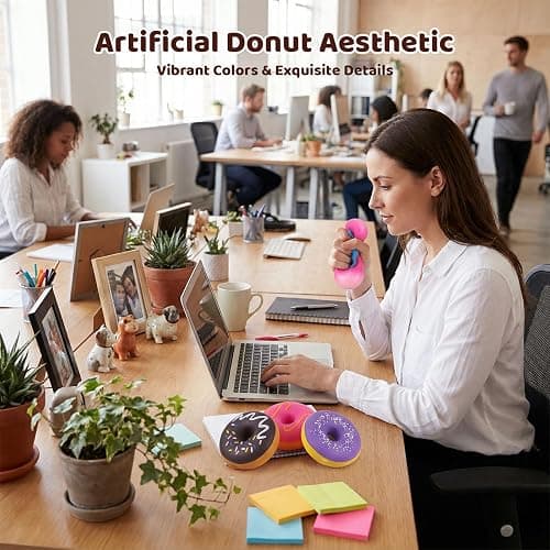 LovesTown 4PCS Donut Stress Ball - Artificial Donut Sensory Toys for Birthday Party Favors, Photo Props & Display thumbnail 2