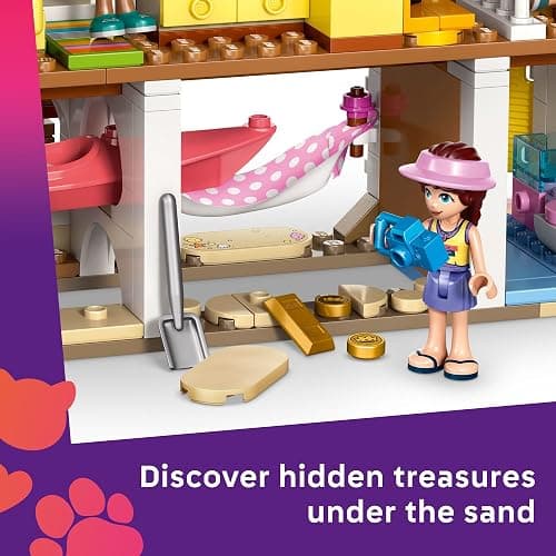 LEGO Friends Beach House with Seals Building Toy for Girls & Boys - Pretend Play Set for Kids, Ages 7+ - W/3 Minidolls, 2 Toy Animals, & Accessories - Gift Idea for Birthdays - 42699 thumbnail 3