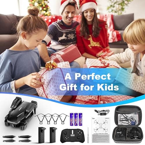 Drone with Camera 1080P HD FPV Foldable Drone for Beginners and Kids, Quadcopter with Voice Gesture Control with Carrying Case, One Key Take Off/Land, Optical Flow Positioning, 360° Flip, Waypoint Fly thumbnail 7