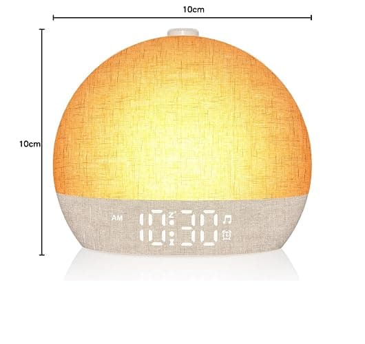 Réveil Lumineux Simulateur d'Aube, Reveil Matin avec 7 Sonneries, Snooze | Lampe de Chevet 20 Niveaux de Luminosité, 30 Sons Naturels, Minuteur, 12 Couleurs Réveil Lumière Veilleuse pour Enfant/Adulte thumbnail 2