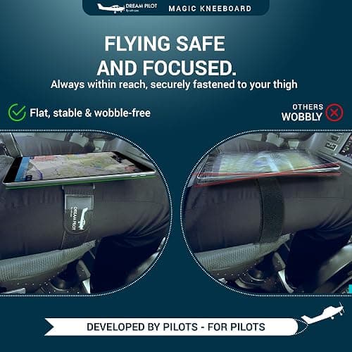 Dream Pilot Kneeboard for iPad, iPad mini, iPhone, Android Phones & Tablets | Made in Europe, slim and stable universal magnetic solution for pilots, MIL-STD 810G certified design thumbnail 5