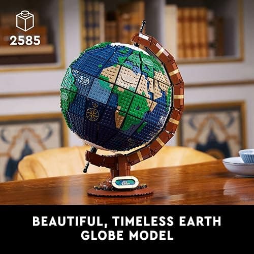 LEGO Ideas The Globe Building Set, Build and Display Model for Adults, Home Decor Gift for People with a Passion for Travel, Geography and Arts, 21332 - Standard Packaging thumbnail 2