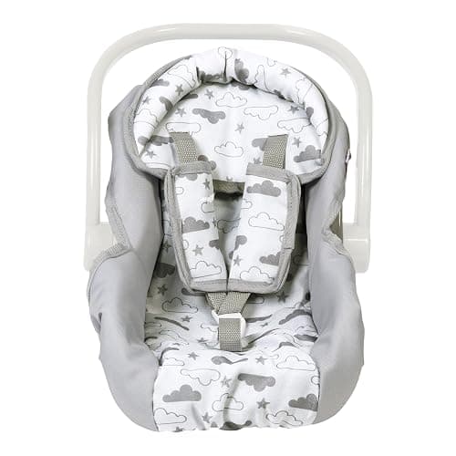 Adora Twinkle Stars Baby Doll Car Seat, Creative, Stylish and Functional Doll Accessory That Fits Dolls up to 20", Plush Toys or Stuffed Animals for Ages 2 and Up - White Handle - Image 1