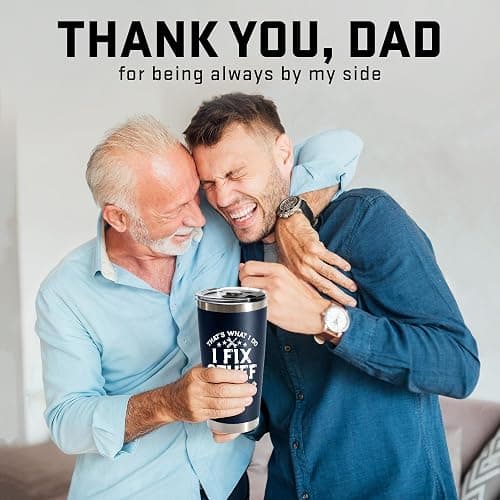 WITTSPOT Birthday Gifts for Men, Dad, Him, Handyman, Grandpa on Fathers Day, Christmas - Dads Birthday Gift Ideas - Cool Mens gifts Ideas, Mens Birthday Gift Ideas - Stainless Steel Men Tumbler 20Oz thumbnail 7