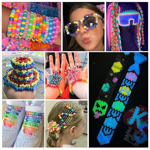 Gionlion 5250 PCS Pony Beads 30 Assorted Colors Includes Glow in The Dark Bead, Kandi Beads for Jewelry Making, Friendship Bracelet, 6x9mm Hair Bead for Braids in Shock Resistant Packaging thumbnail 7