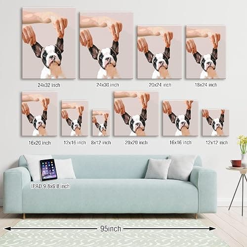 SIYDCF Custom Paint by Number, Personalize Paint by Numbers for Adults Beginner, DIY Acrylic Painting Kit for Home Decor, Paint by Numbers Canvas Kit Ideal Gift Choice for Any Festival (20" x 24") - 20*24 inch - Horizontal thumbnail 7