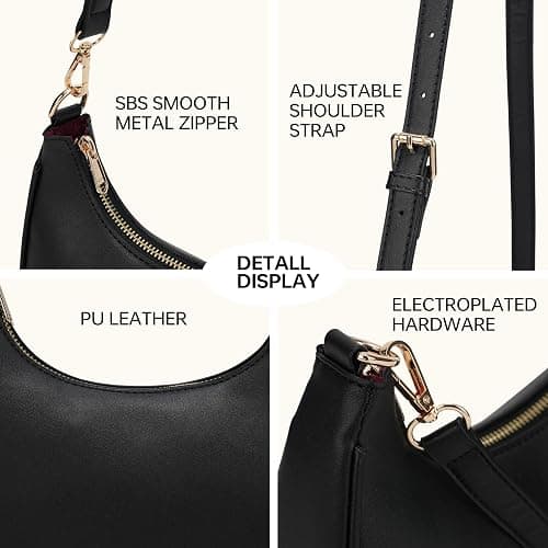 GEMIU Shoulder Bags for Women Cute Hobo Purses Small Underarm Purse with Zipper Closure for Travel and Daily Use thumbnail 5