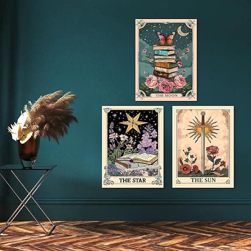 3 Pack Tarot Diamond Art Kits for Adults,Sun Moon Star Diamond Painting Kit | 5D Diamond Art Paintings Kit for Beginners,Round Full Drill Diamond Dot Tools Kit,Extra Diamonds,DIY Craft Gift,12x16 Inch thumbnail 4