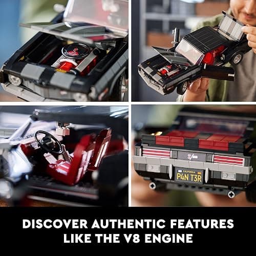 LEGO Icons Chevrolet Camaro Z28 10304, Customizable Classic Car Replica Model Building Kit, 1969 Vintage American Muscle Car, Great Gift Idea for Teens and Adults thumbnail 4
