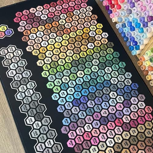 Wook Books Color Swatch Desk Mat – 23" x 14" Compatible with Ohuhu Honolulu Alcohol Markers thumbnail 2